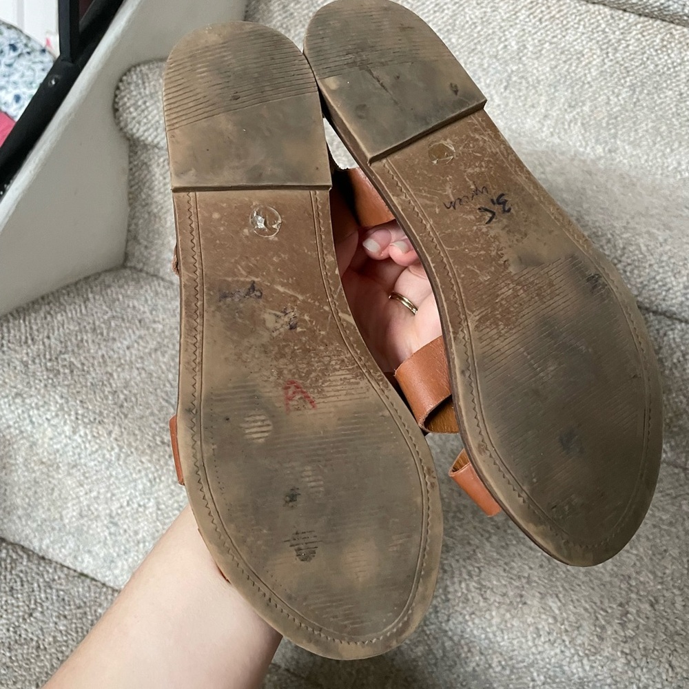 Steve Madden Dublin leather gladiator feminine Cottagecore coquette sandals 8 - Picture 7 of 11